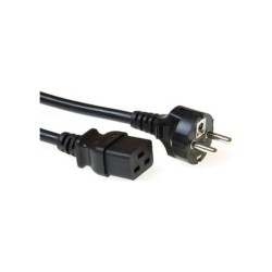 ACT Netsnoer CEE 7/7 male (recht) - C19 zwart 1 m