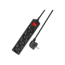 ACT Stekkerdoos met lichtgevende schakelaar, 4 sockets, 2 m, ACT Stekkerdoos met lichtgevende schakelaar, 4 sockets, 2 m,