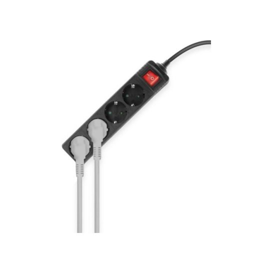 ACT Stekkerdoos met lichtgevende schakelaar, 4 sockets, 2 m ACT Stekkerdoos met lichtgevende schakelaar, 4 sockets, 2 m