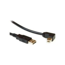 ACT USB 2.0 aansluitkabel USB a male - USB B male (haaks) ACT USB 2.0 aansluitkabel USB a male - USB B male (haaks)