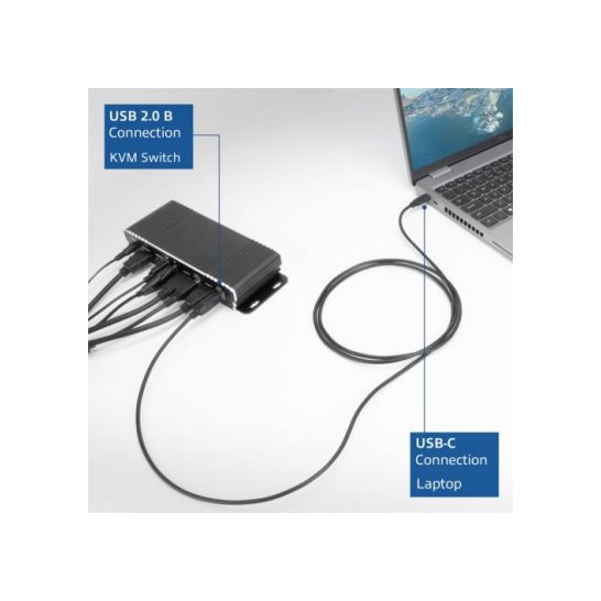 ACT USB 2.0 kabel, USB-C naar USB-B, 1,8 meter ACT USB 2.0 kabel, USB-C naar USB-B, 1,8 meter