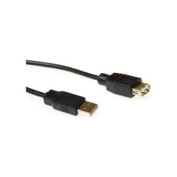 ACT USB 2.0 verlengkabel USB A male - USB A female zwart