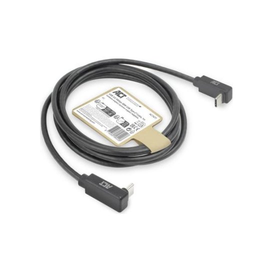ACT USB 3.0 10Gbps 60W USB Type-C (haaks boven/beneden) naar ACT USB 3.0 10Gbps 60W USB Type-C (haaks boven/beneden) naar
