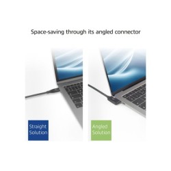 ACT USB 3.0 10Gbps 60W USB Type-C (haaks links/rechts) naar
