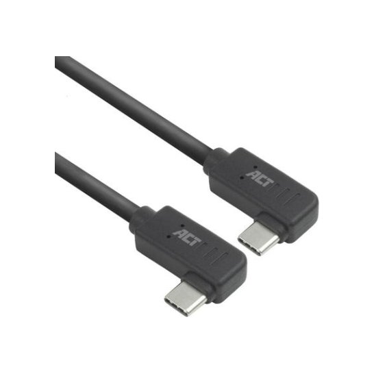 ACT USB 3.0 10Gbps 60W USB Type-C (haaks links/rechts) naar