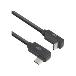 ACT USB 3.0 10Gbps 60W USB Type-C (haaks links/rechts) naar ACT USB 3.0 10Gbps 60W USB Type-C (haaks links/rechts) naar
