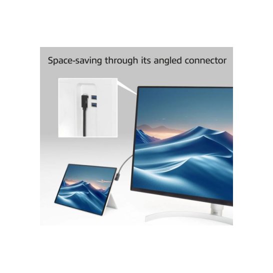ACT USB 3.0 10Gbps 60W USB Type-C (haaks links/rechts) naar ACT USB 3.0 10Gbps 60W USB Type-C (haaks links/rechts) naar