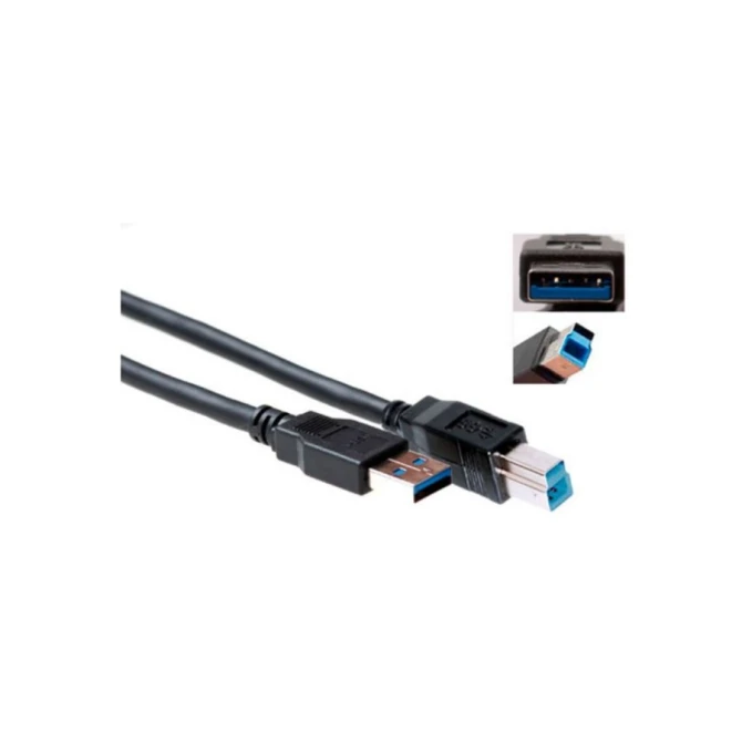 ACT | USB 3.0 Kabel | USB 3.2 Gen 1 | USB-A naar USB-B | 1m | Zwart