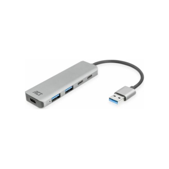 ACT USB-A hub 3.0, 2x USB-A, 2x USB-C ACT USB-A hub 3.0, 2x USB-A, 2x USB-C