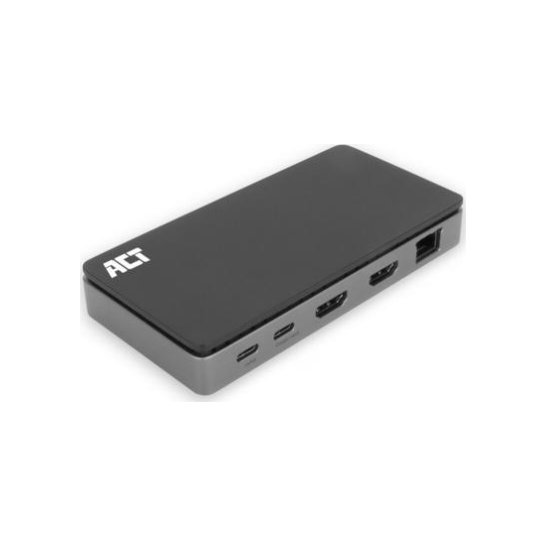 ACT USB-C 4K MST dockingstation voor 2 HDMI-monitoren, Ether ACT USB-C 4K MST dockingstation voor 2 HDMI-monitoren, Ether