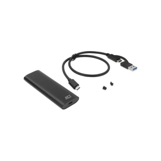ACT USB-C M.2 NVMe / PCIe SSD Behuizing, tool-free ACT USB-C M.2 NVMe / PCIe SSD Behuizing, tool-free