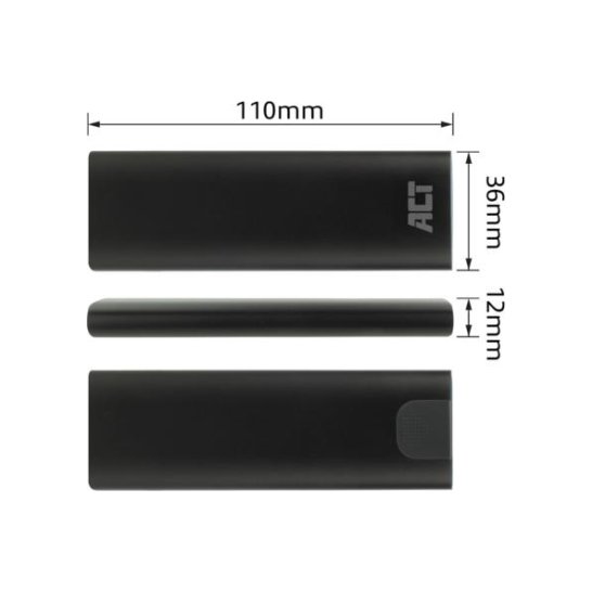 ACT USB-C M.2 NVMe / PCIe SSD Behuizing, tool-free ACT USB-C M.2 NVMe / PCIe SSD Behuizing, tool-free