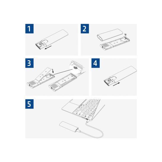 ACT USB-C M.2 NVMe / PCIe SSD Behuizing, tool-free