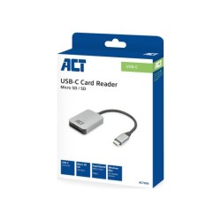 ACT USB-C kaartlezer voor SD en micro SD, SD 4.0 UHS-II