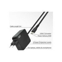 ACT USB-C laptoplader 65W PDP 2m ACT USB-C laptoplader 65W PDP 2m