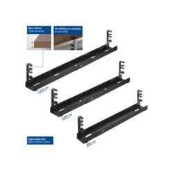 ACT Verstelbare kabelgoot voor onder een bureau, montage