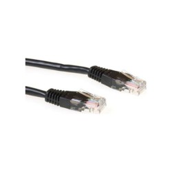 ACT Zwarte 1 meter UTP CAT5E patchkabel met RJ45 connectoren
