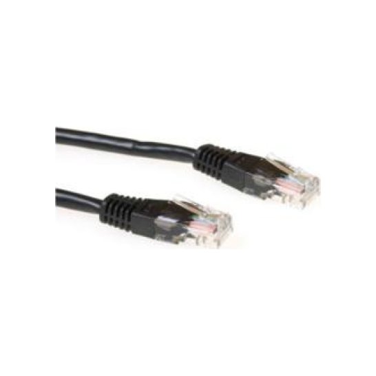 ACT Zwarte 15 meter UTP CAT6 patchkabel met RJ45 connectoren ACT Zwarte 15 meter UTP CAT6 patchkabel met RJ45 connectoren