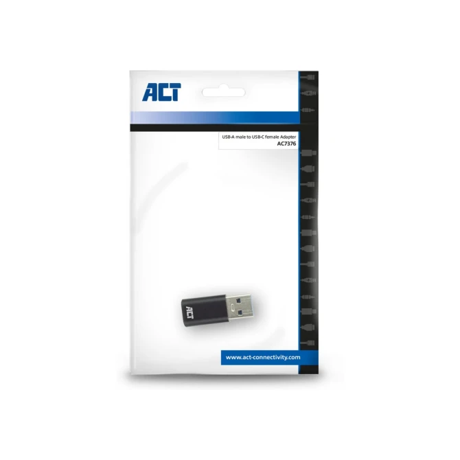 ACT USB-A male naar USB-C female adapter