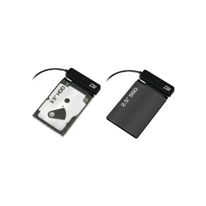 ACT kabel-tussenstuk | USB-C naar SATA 7-pin + 15-pin | Zwart | AC1525