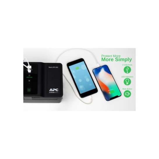 APC Back-UPS BE850G2-GR - Noodstroomvoeding 8x stopcontact APC Back-UPS BE850G2-GR - Noodstroomvoeding 8x stopcontact