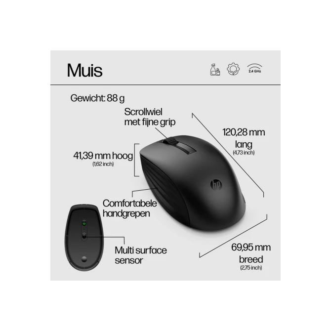 AZERTY | HP 650 Wit | Draadloze Muis en Toetsenbordcombo | AZERTY