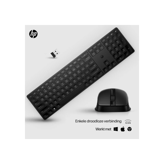 AZERTY | HP 650 Wit | Draadloze Muis en Toetsenbordcombo | AZERTY