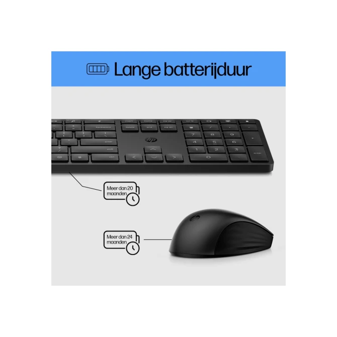 AZERTY | HP 650 Wit | Draadloze Muis en Toetsenbordcombo | AZERTY