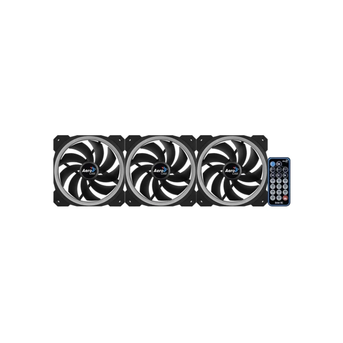 Aerocool Orbit RC ARGB 3 Pack | 120mm Case Fans met Remote Control