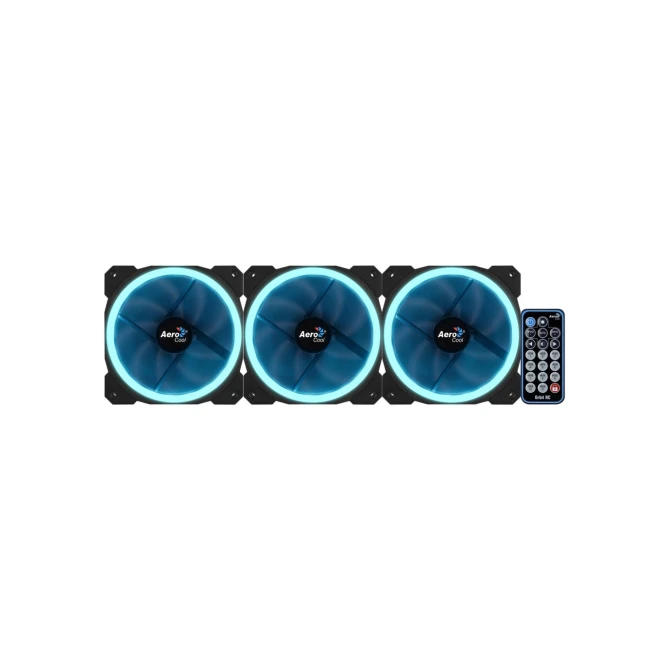 Aerocool Orbit RC ARGB 3 Pack | 120mm Case Fans met Remote Control