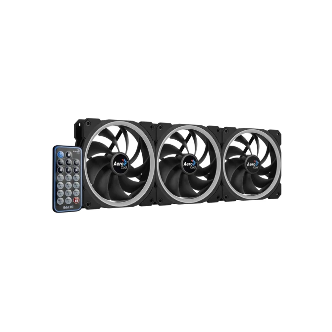 Aerocool Orbit RC ARGB 3 Pack | 120mm Case Fans met Remote Control
