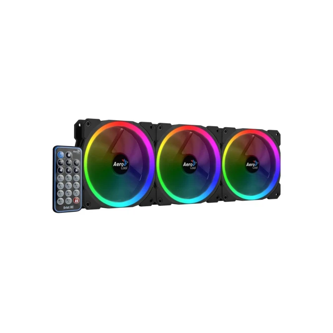 Aerocool Orbit RC ARGB 3 Pack | 120mm Case Fans met Remote Control