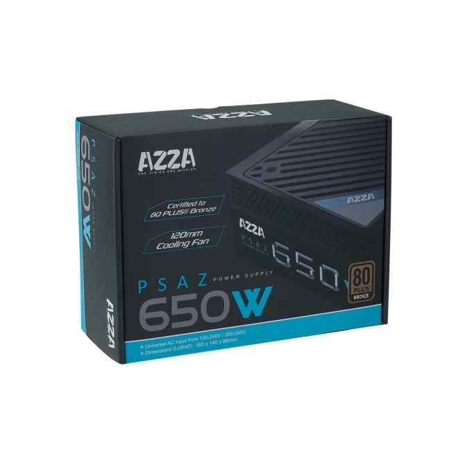 PSU Azza 650W Bronze ATX Zwart