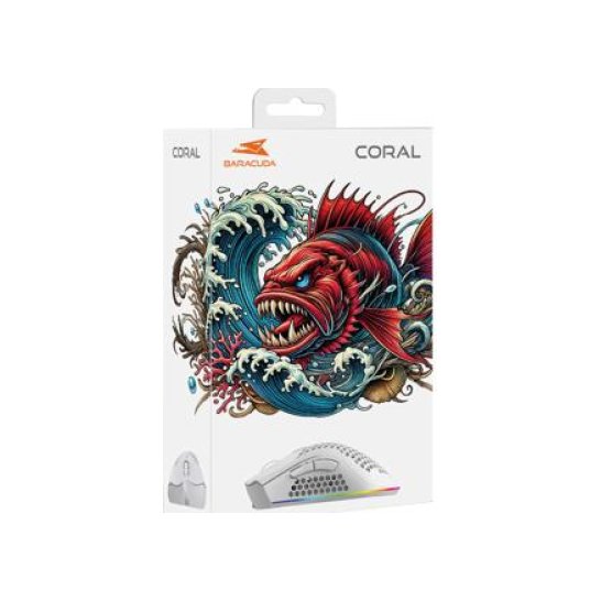BARACUDA MOUSE CORAL-W RGB 16.8M 12800DPI
1000Hz 20G BARACUDA MOUSE CORAL-W RGB 16.8M 12800DPI
1000Hz 20G