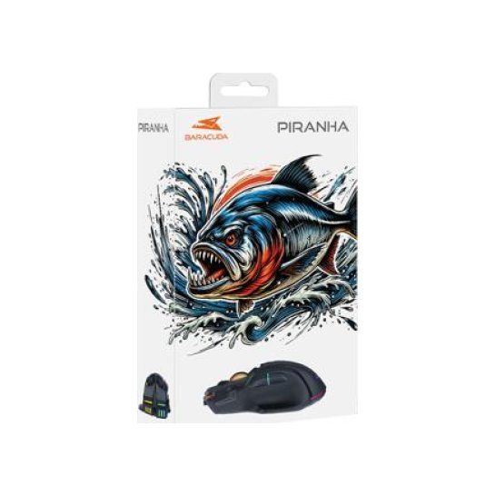 BARACUDA MOUSE PIRANHA RGB 18.8M Colours 7200DPI
7 button BARACUDA MOUSE PIRANHA RGB 18.8M Colours 7200DPI
7 button