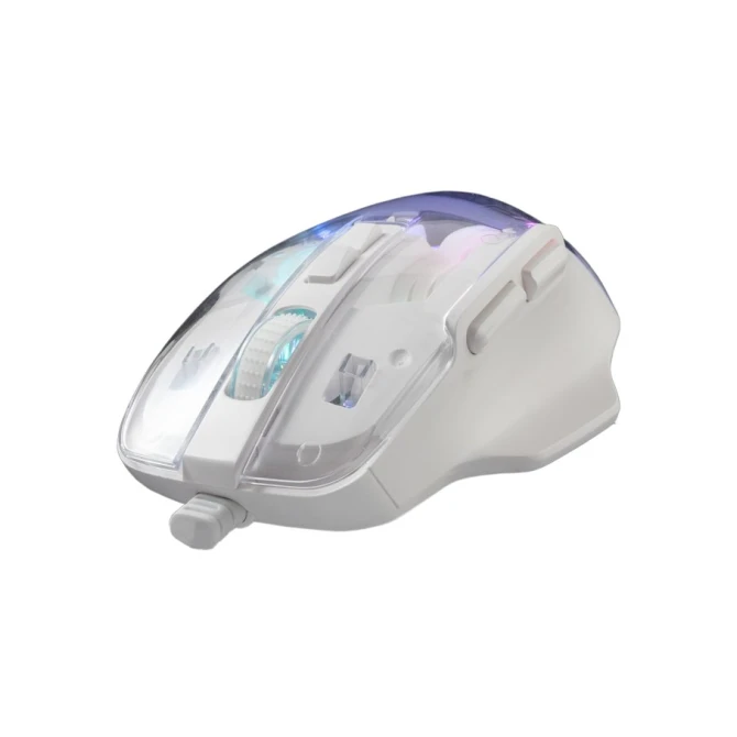 Baracuda ANGLERFISH RGB | Bedrade Gaming Muis | USB-A | 7200 DPI | Wit