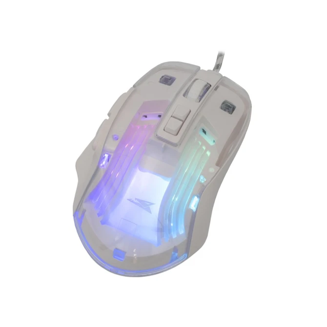Baracuda ANGLERFISH RGB | Bedrade Gaming Muis | USB-A | 7200 DPI | Wit