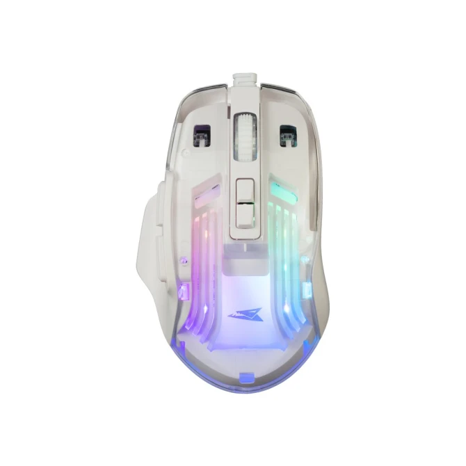 Baracuda ANGLERFISH RGB | Bedrade Gaming Muis | USB-A | 7200 DPI | Wit