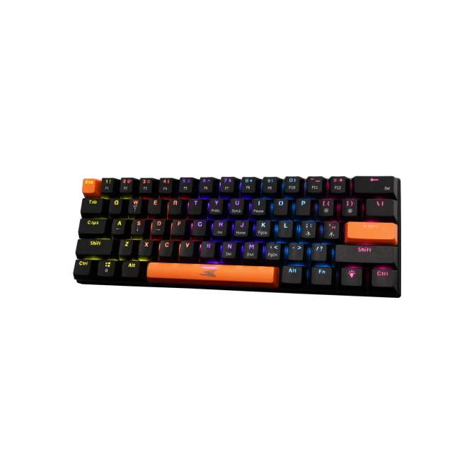 Baracuda DOLPHIN RGB 60% | Bedraad Gaming Toetsenbord | Blue Switches | Anti-Ghosting | QWERTY | Zwart