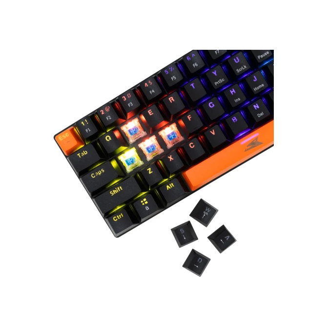 Baracuda DOLPHIN RGB 60% | Bedraad Gaming Toetsenbord | Blue Switches | Anti-Ghosting | QWERTY | Zwart