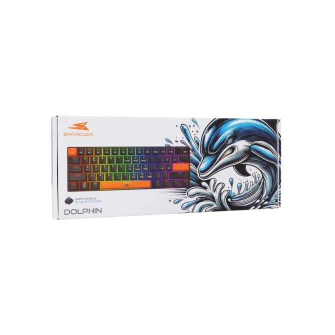Baracuda DOLPHIN RGB 60% | Bedraad Gaming Toetsenbord | Blue Switches | Anti-Ghosting | QWERTY | Zwart