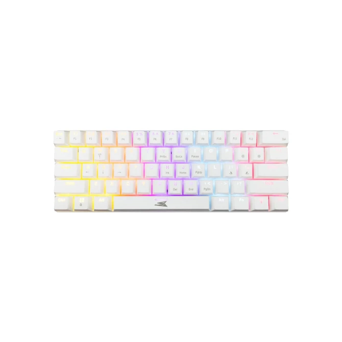 Baracuda DOLPHIN RGB 60% | Bedraad Gaming Toetsenbord | Red Switches | Anti-Ghosting | QWERTY | Wit
