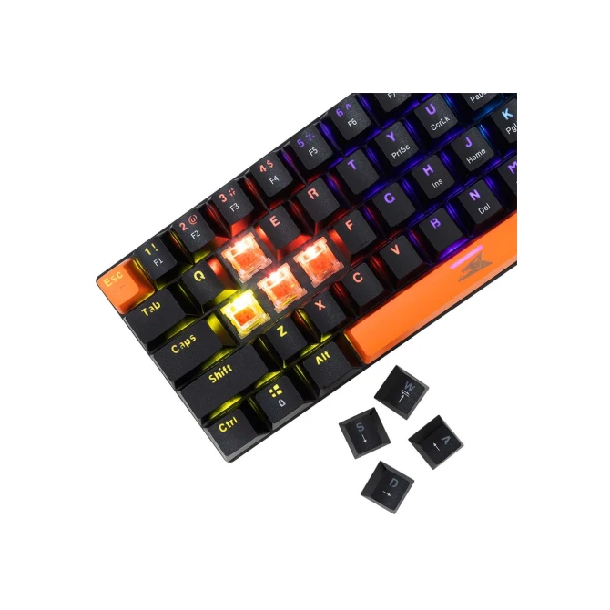 Baracuda DOLPHIN RGB 60% | Bedraad Gaming Toetsenbord | Red Switches | Anti-Ghosting | QWERTY | Zwart