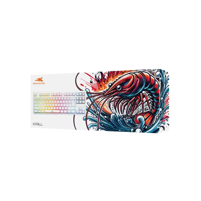 Baracuda KRILL RGB | Tenkeyless Bedraad Gaming Toetsenbord | QWERTY | Wit