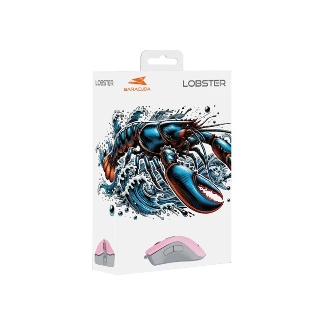 Baracuda LOBSTER RGB | Bekabelde Gaming Muis | USB-A | 6400 DPI | Roze