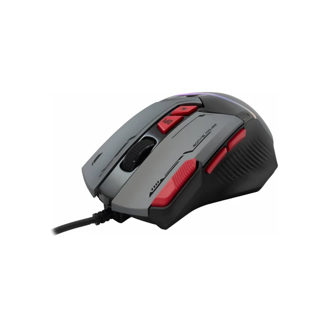 Baracuda MANTA RGB | Bekabelde Gaming Muis | Rechtshandig | USB-A | 12800 DPI | Grijs