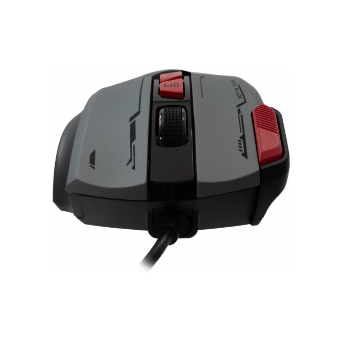 Baracuda MANTA RGB | Bekabelde Gaming Muis | Rechtshandig | USB-A | 12800 DPI | Grijs
