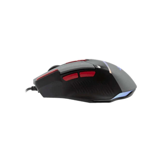 Baracuda MANTA RGB | Bekabelde Gaming Muis | Rechtshandig | USB-A | 12800 DPI | Grijs