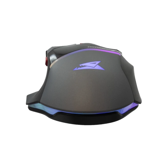 Baracuda MANTA RGB | Bekabelde Gaming Muis | Rechtshandig | USB-A | 12800 DPI | Grijs