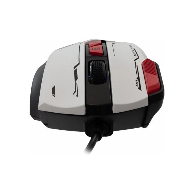 Baracuda MANTA RGB | Bekabelde Gaming Muis | Rechtshandig | USB-A | 12800 DPI | Wit